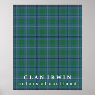 Clan Irwin Colors of Scotland Tartan Poster