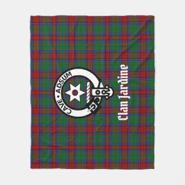 Clan Jardine Crest Badge en Tartan Fleece Deken
