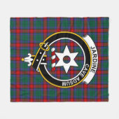 Clan Jardine Dress Tartan Pset Fleece Deken (Voorkant (Horizontaal))