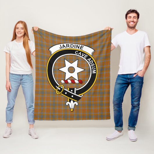Clan Jardine Tartan Pset Fleece Deken (In situ)