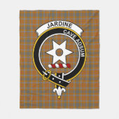Clan Jardine Tartan Pset Fleece Deken (Voorkant)