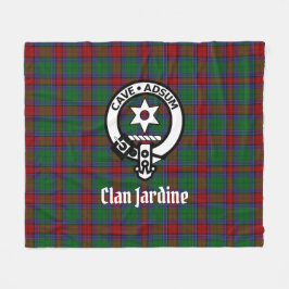 Clan Jardine Wapenschild en Tartan Fleece Deken