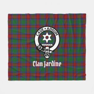 Clan Jardine Wapenschild en Tartan  Fleece Deken