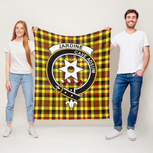 Clan Jardine Yellow Tartan Pset Fleece Deken