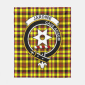 Clan Jardine Yellow Tartan Pset Fleece Deken (Voorkant)