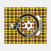 Clan Jardine Yellow Tartan Pset Fleece Deken (Voorkant (Horizontaal))