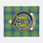 Clan Johnston Ancient Tartan Pset Fleece Deken (Voorkant (Horizontaal))