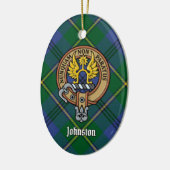 Clan Johnston Crest Ceramic Ornament (Links)
