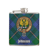 Clan Johnston Crest Flask Heupfles (Voorkant)