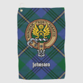 Clan Johnston Crest Golf Towel Golfhanddoek (Voorkant)