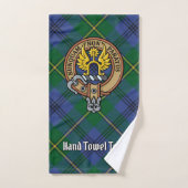 Clan Johnston Crest over Tartan Bad Handdoek (Handdoek)