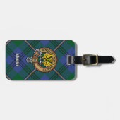 Clan Johnston Crest over Tartan Bagagelabel (Voorkant horizontaal)