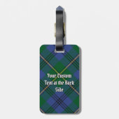 Clan Johnston Crest over Tartan Bagagelabel (Achterkant verticaal)