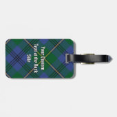 Clan Johnston Crest over Tartan Bagagelabel (Achterkant horizontaal)