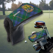 Clan Johnston Crest over Tartan Golfheadcover