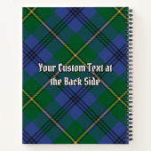 Clan Johnston Crest over Tartan Notitieboek (Achterkant)