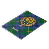 Clan Johnston Crest over Tartan Notitieboek (Linkerzijde)