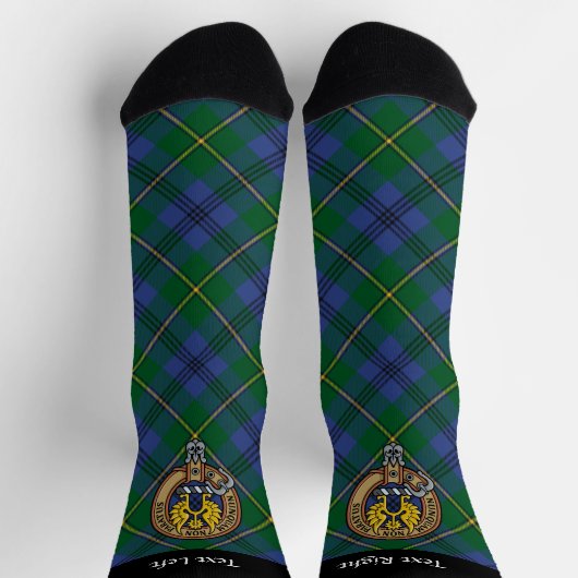 Clan Johnston Crest over Tartan Socks Sokken (Top)