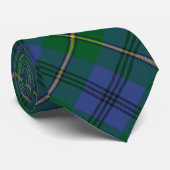 Clan Johnston Crest over Tartan Stropdas (Opgerold)