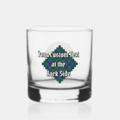 Clan Johnston Crest over Tartan Whisky Glas (Achterkant)