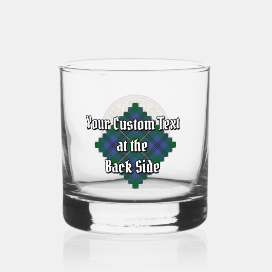 Clan Johnston Crest over Tartan Whisky Glas (Achterkant)