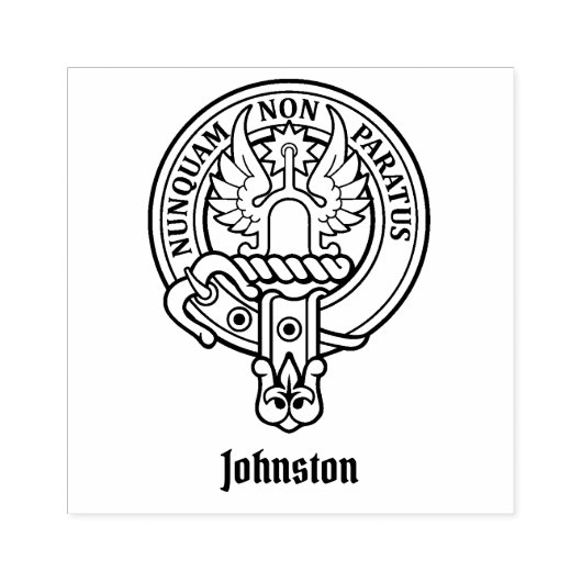 Clan Johnston Crest Rubber Stamp Rubberstempel (Afrduk)