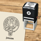 Clan Johnston Crest Self-inking Stamp Zelfinktende Stempel