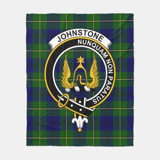 Clan Johnston Modern Tartan Pset Fleece Deken (Voorkant)