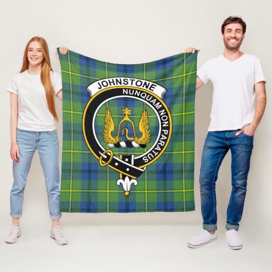 Clan Johnston Oude Tartan Plaid Fleece Deken (In situ)