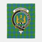 Clan Johnston Schotse ruit Fleece Deken (Voorkant)