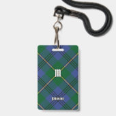 Clan Johnston Tartan Badge (Voorzijde met lanyard)