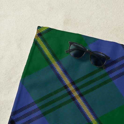 Clan Johnston Tartan Beach Towel Strandlaken (In situ)