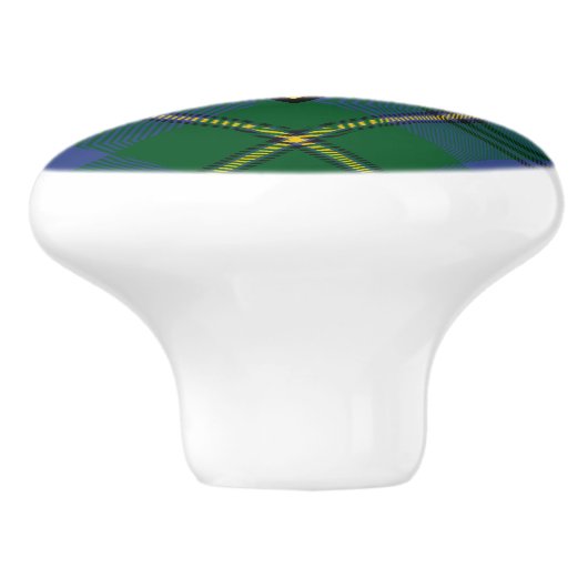 Clan Johnston Tartan Ceramic Knob Keramische Knop (Zijkant)