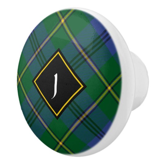 Clan Johnston Tartan Ceramic Knob Keramische Knop (Rechts)