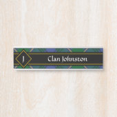 Clan Johnston Tartan Deurbord Deurbordje (Voorkant)
