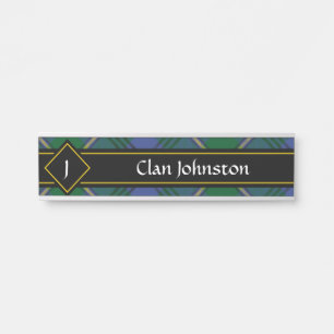Clan Johnston Tartan Deurbord Deurbordje