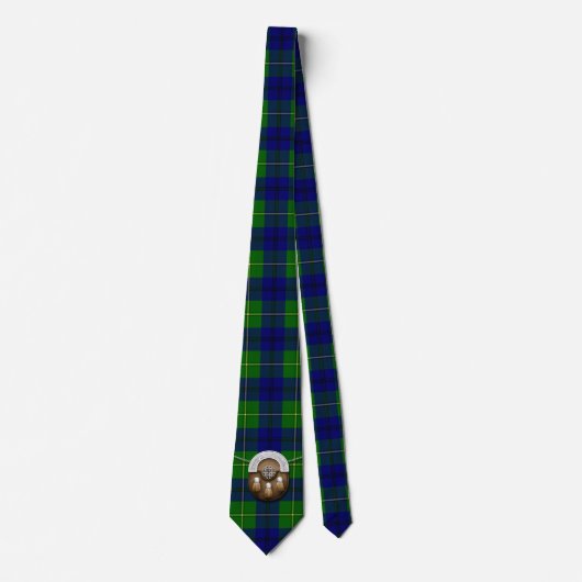Clan Johnston Tartan en Sporran Stropdas (Voorkant)