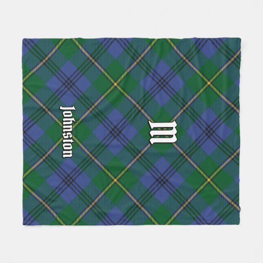 Clan Johnston Tartan Fleece Blanket (Voorkant (Horizontaal))