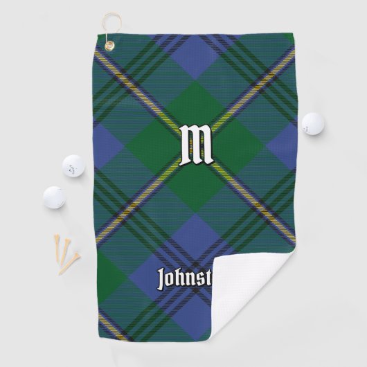 Clan Johnston Tartan Golf Towel Golfhanddoek (Insitu)