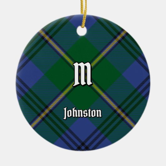 Clan Johnston Tartan Keramisch Ornament (Voorkant)