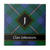 Clan Johnston Tartan Keramische Tegel Tegeltje (Voorkant)