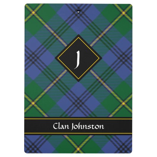 Clan Johnston Tartan Klembord (Achterkant)