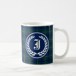 Clan Johnston Tartan Monogram Koffiemok