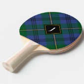 Clan Johnston Tartan Ping Pong Paddle Tafeltennisbatje (Voorkant Gekanteld)