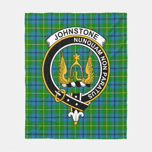 Clan Johnston Tartan Pset Fleece Deken (Voorkant)