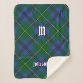 Clan Johnston Tartan Sherpa Blanket Deken (Voorkant)