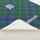 Clan Johnston Tartan Sherpa Blanket Sherpa Deken (3/4)