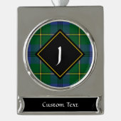 Clan Johnston Tartan Silver Plated Banner Ornament Verzilverd Banner Ornament (Voorkant)