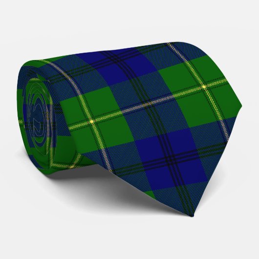 Clan Johnston Tartan Stropdas (Opgerold)
