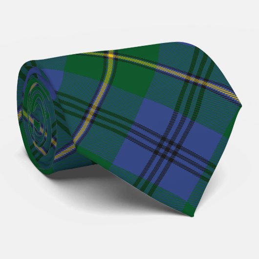 Clan Johnston Tartan Stropdas (Opgerold)